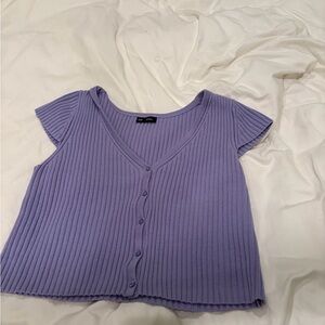 GAP Lavender Ribbed Crop Top